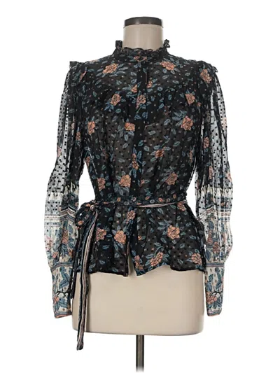 Pre-owned Ulla Johnson Long Sleeve Blouse In Black