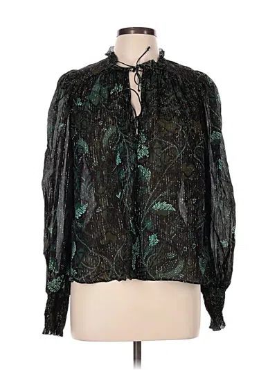 Pre-owned Ulla Johnson Long Sleeve Blouse In Black