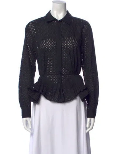 Pre-owned Ulla Johnson Long Sleeve Blouse In Blue