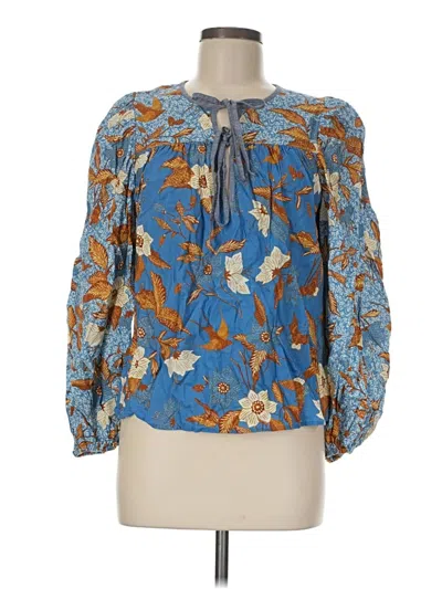 Pre-owned Ulla Johnson Long Sleeve Blouse In Blue