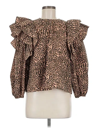 Pre-owned Ulla Johnson Long Sleeve Blouse In Brown