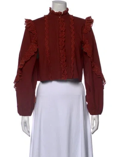 Pre-owned Ulla Johnson Long Sleeve Blouse In Brown
