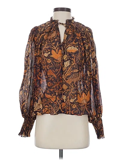 Pre-owned Ulla Johnson Long Sleeve Blouse In Brown