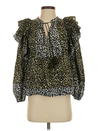 Pre-owned Ulla Johnson Long Sleeve Blouse In Gold