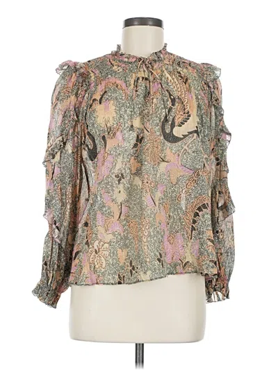 Pre-owned Ulla Johnson Long Sleeve Blouse In Gold