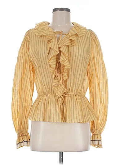 Ulla Johnson Long Sleeve Blouse In Gold