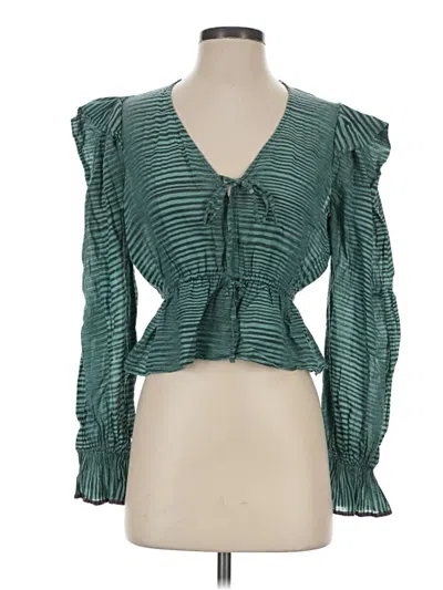 Pre-owned Ulla Johnson Long Sleeve Blouse In Green