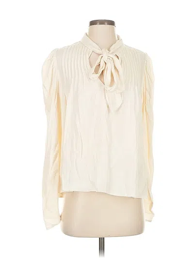 Pre-owned Ulla Johnson Long Sleeve Blouse In Ivory