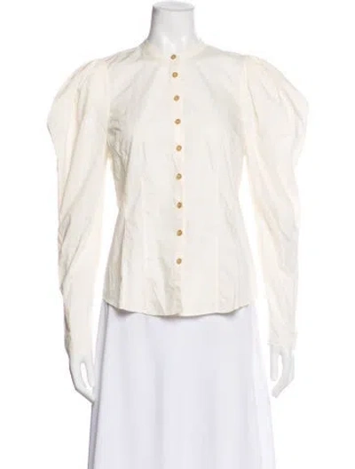 Pre-owned Ulla Johnson Long Sleeve Blouse In Neutral