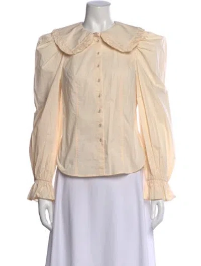 Pre-owned Ulla Johnson Long Sleeve Blouse In Neutral