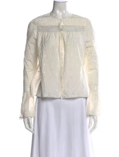 Pre-owned Ulla Johnson Long Sleeve Blouse In Neutrals