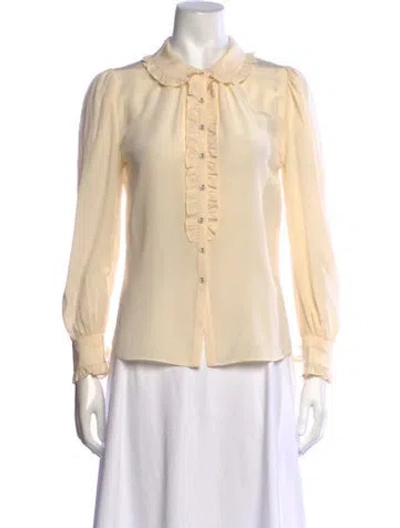 Pre-owned Ulla Johnson Long Sleeve Blouse In Neutrals