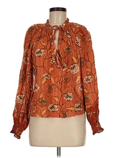 Pre-owned Ulla Johnson Long Sleeve Blouse In Orange