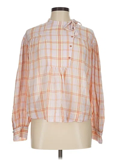 Pre-owned Ulla Johnson Long Sleeve Blouse In Orange