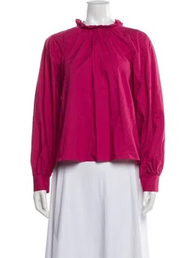 Pre-owned Ulla Johnson Long Sleeve Blouse In Pink