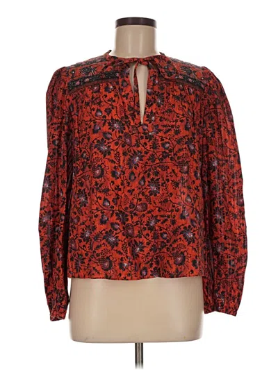 Pre-owned Ulla Johnson Long Sleeve Blouse In Red