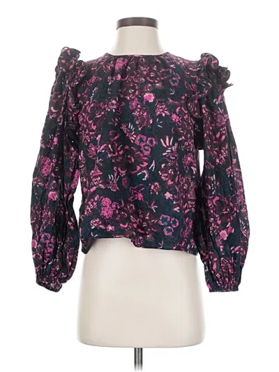 Pre-owned Ulla Johnson Long Sleeve Blouse In Teal