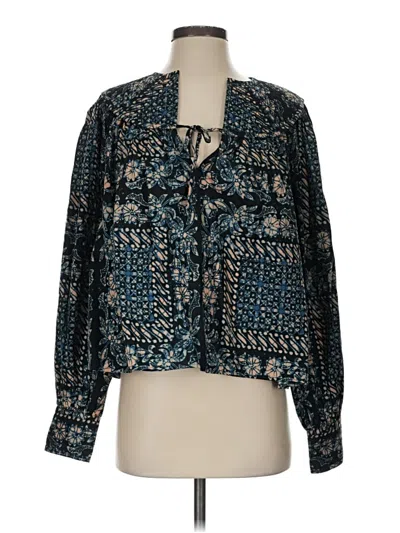 Pre-owned Ulla Johnson Long Sleeve Blouse In Teal