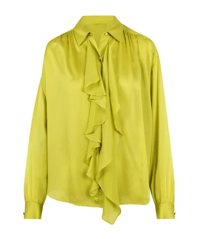 Ulla Johnson Long Sleeve Shirt In Green