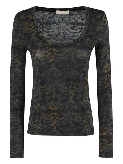 Ulla Johnson Long-sleeve Top In Green