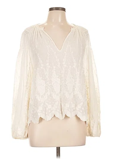 Pre-owned Ulla Johnson Long Sleeve T-shirt In Ivory