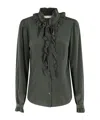Ulla Johnson Long-sleeved Button-front Shirt In Black