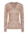 Ulla Johnson Long-sleeved Printed T-shirt In Brown
