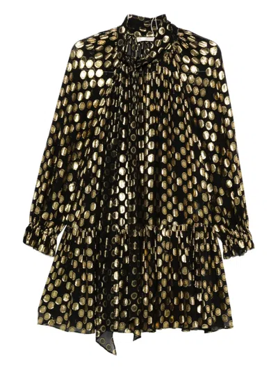 Ulla Johnson Loretta Polka-dot Ruffled Mini Dress In Multi