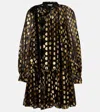 Ulla Johnson Loretta Silk-blend Fil Coupé Minidress In Black