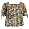 Ulla Johnson Lorraine Blouse In Floral Print Silk In Multi