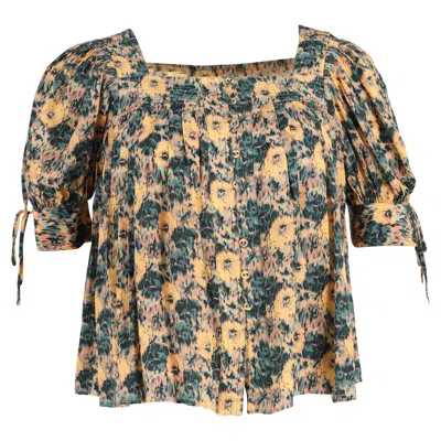 Ulla Johnson Lorraine Blouse In Floral Print Silk In Multi