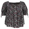 Ulla Johnson Lorraine Blouse In Floral Print Silk In Multi