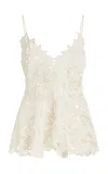 Ulla Johnson Lotta Linen Lace Tank Top In White
