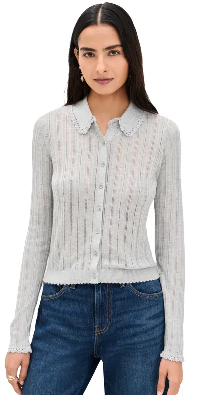 Ulla Johnson Lottie Knit Cardigan Slate In Gray