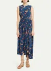 ULLA JOHNSON LUCA DRESS IN BLUE DAHLIA