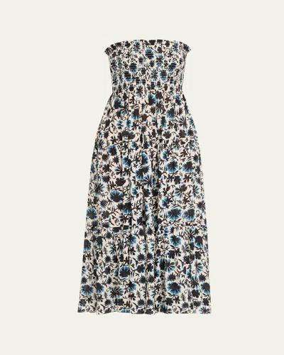 Ulla Johnson Lucca Strapless Maxi Dress In Seaholly