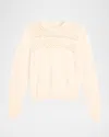 Ulla Johnson Lucette Openwork Crewneck Sweater In Neutral