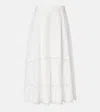Ulla Johnson Lucia Embroidered Cotton Midi Skirt