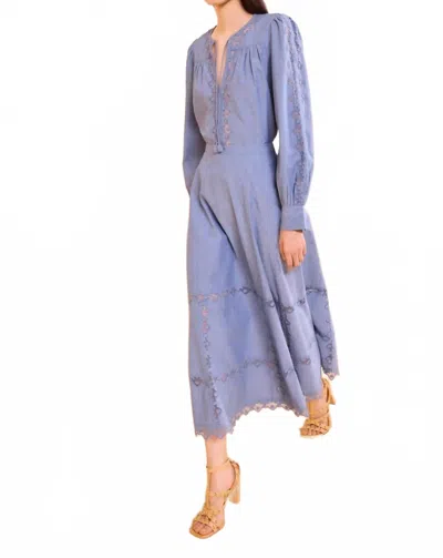 Ulla Johnson Lucia Skirt In Chambray In Blue