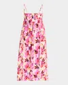Ulla Johnson Lucille Floral Empire-waist Dress In Azalea