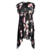 Ulla Johnson Luisa Floral Print Midi Asymmetrical Dress In Multicolor Silk In Multi