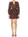 Ulla Johnson Anika Floral Print Long Sleeve Minidress In Multi