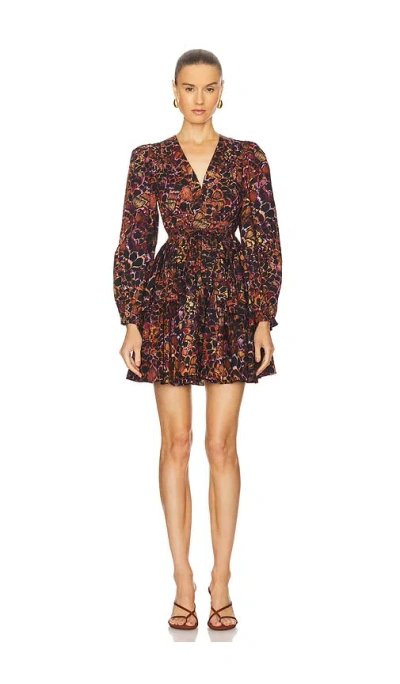 Ulla Johnson Anika Floral Print Long Sleeve Minidress In Multi