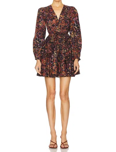 Ulla Johnson Anika Floral Print Long Sleeve Minidress In Multi