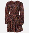 Ulla Johnson Anika Floral Print Long Sleeve Minidress In Multi