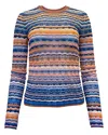 Ulla Johnson Lunaire Stripe Pointelle Knit Top In Blue