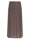 Ulla Johnson Lurex Midi Skirt In Brown