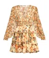 ULLA JOHNSON LYA FLORAL-PRINT SILK MINI DRESS