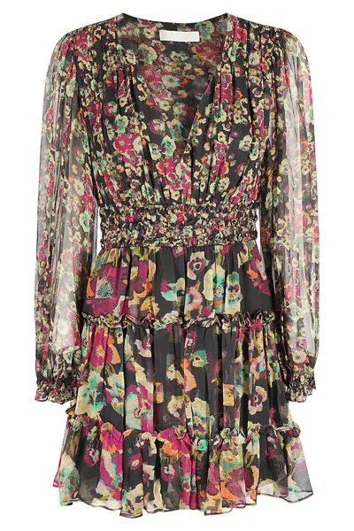 Ulla Johnson Lya Floral Silk Mini Dress In Multi