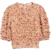 Ulla Johnson Mabel Silk Ruffle Top In Multi